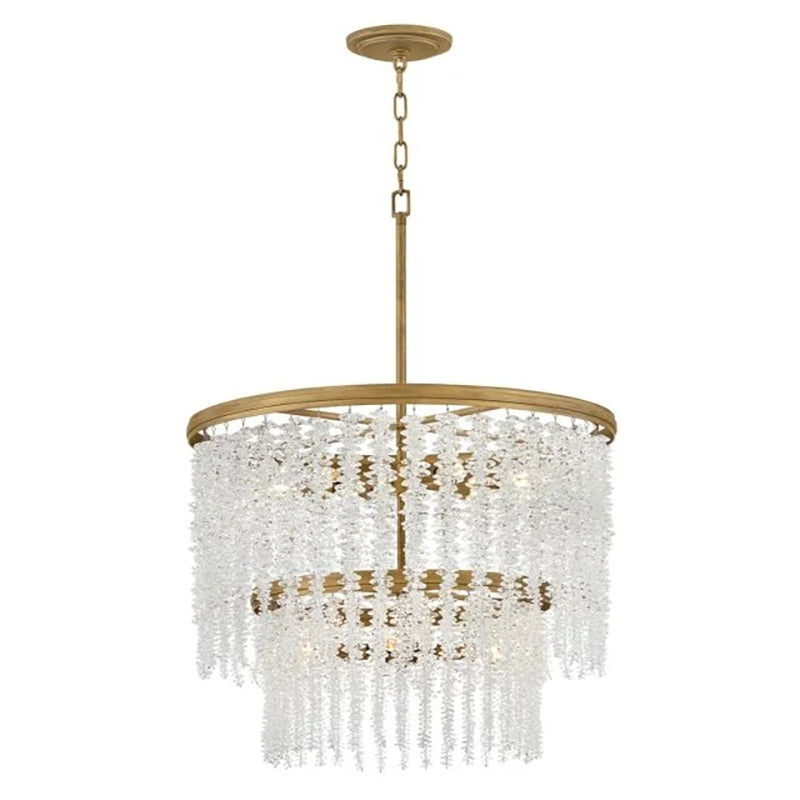 Jecanoli Vac Crystal Round 2 Tier Chandelier 26"