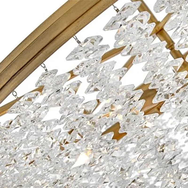 Jecanoli Vac Crystal Round 2 Tier Chandelier 30"