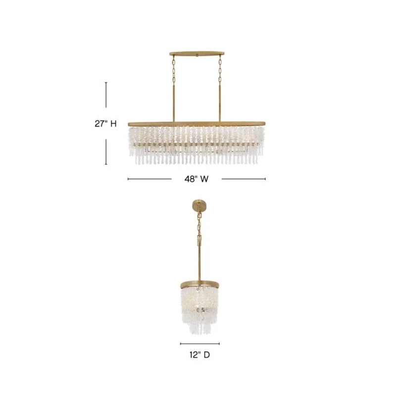 Jecanoli Vac Crystal Linear Chandelier