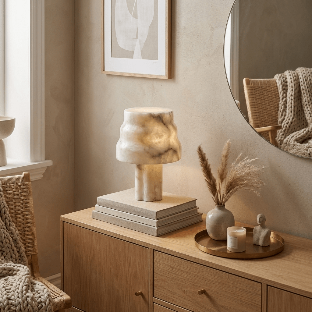 Verona Alabaster Table Lamp - Vakkerlight