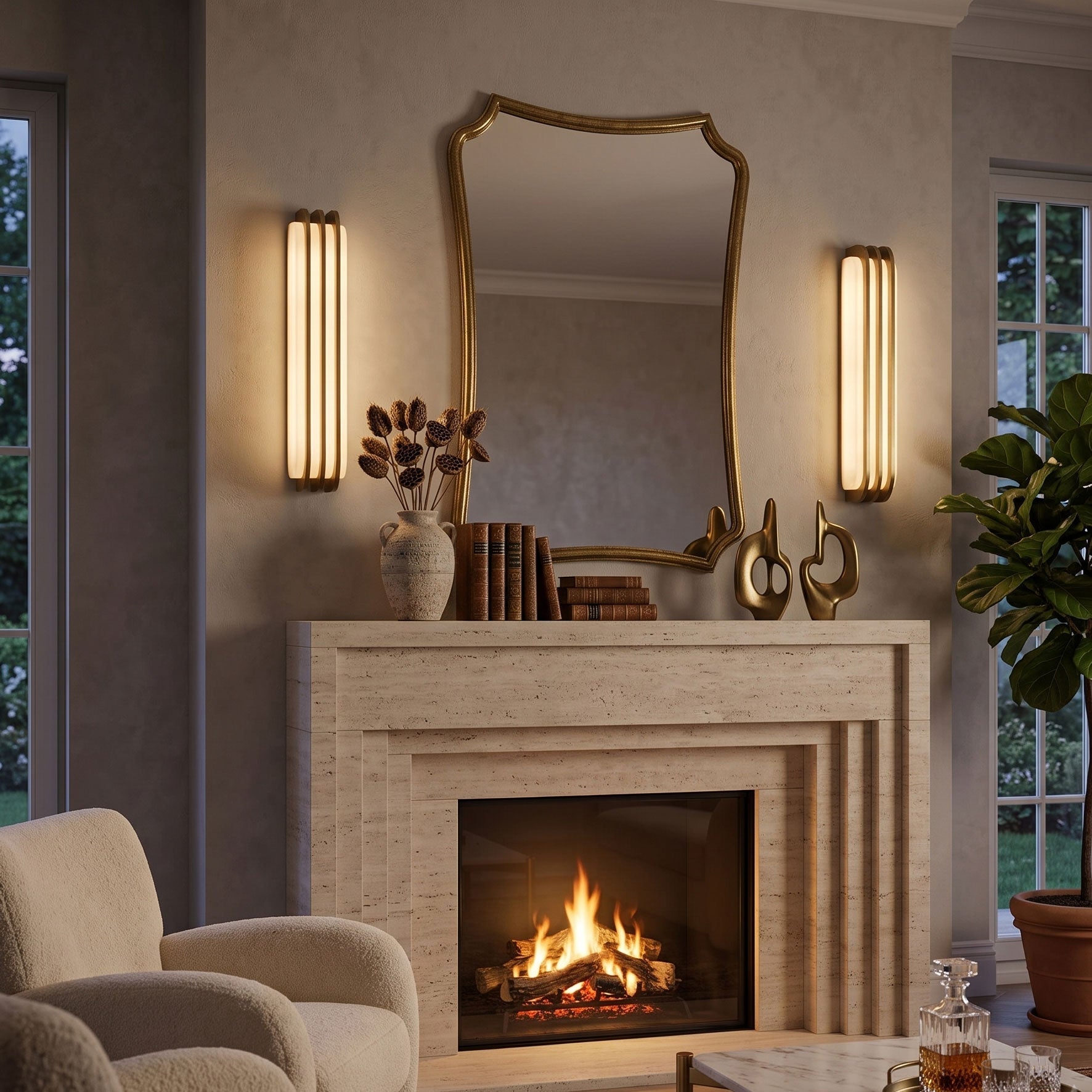 Virex Layered Alabaster Wall Light - Vakkerlight