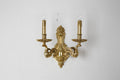 2 Lights European Style Retro Candle Style Bedside Wall Lamp Brass Wall Sconce-壁灯-Jecanoli