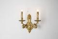 2 Lights European Style Retro Candle Style Bedside Wall Lamp Brass Wall Sconce-壁灯-Jecanoli