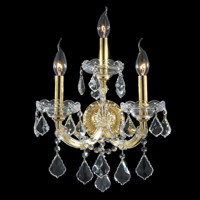 3 Lights Crystal Wall Sconce Maria Theresa Wall Lamp-壁灯-Jecanoli