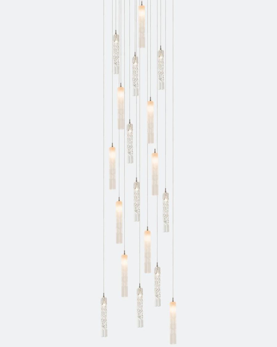 Wind Square Chandelier-Chandelier-Jecanoli