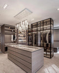Wind Small Rectangle Chandelier-Chandelier-Jecanoli