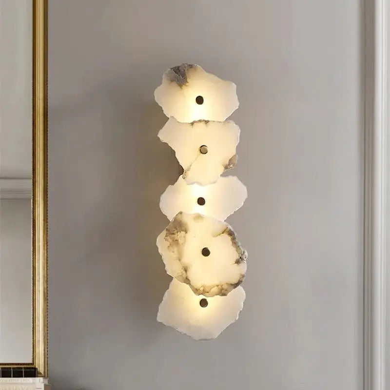 Wall Sconce Real Alabaster Wall Sconces Modern Fabtiko