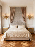 2 Lights Antique Brass Wall Lamp Porcelain Flower Wall Lamp-壁灯-Jecanoli
