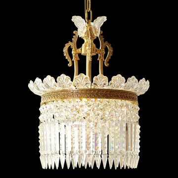 16-28 Inch Multiple Size Baccarat Inspired Copper and Crystal Chandelier Lighting-铜灯-Jecanoli
