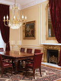 Elegant Small French Empire Brass & Crystal Chandelier 25'' W x 22'' H – Ideal for Living Room Dining Nook Entryway-铜灯-Jecanoli