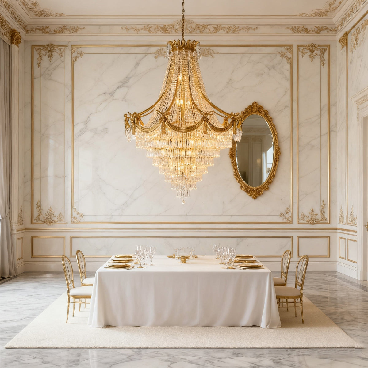 59X79 Inch Large Foyer Chandelier Gold Crystal Chandelier Lighting for High Ceiling-大吊灯-Jecanoli