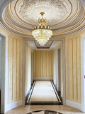18 Inch Small Crystal Chandelier for Extrance Empire Style Brass Chandelier-铜灯-Jecanoli