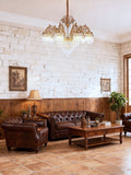 37 Inch Wide French Empire Style Brass Crystal Chandelier Gold Living Room Chandelier-铜灯-Jecanoli