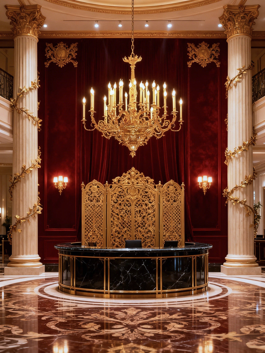 54X46 Inch 36 Lights Baroque Style French Copper Chandelier-大吊灯-Jecanoli