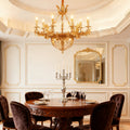 31X29 Inch 12 Lights French Empire Style Brass and Crystal Chandelier Light-铜灯-Jecanoli