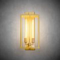 21" Gold Outdoor Wall Sconce with Glass Shade