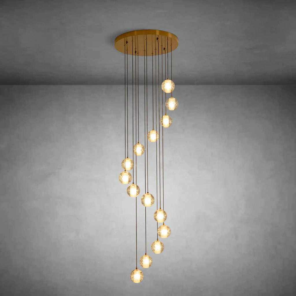 14-Light Crystal Staircase Chandelier