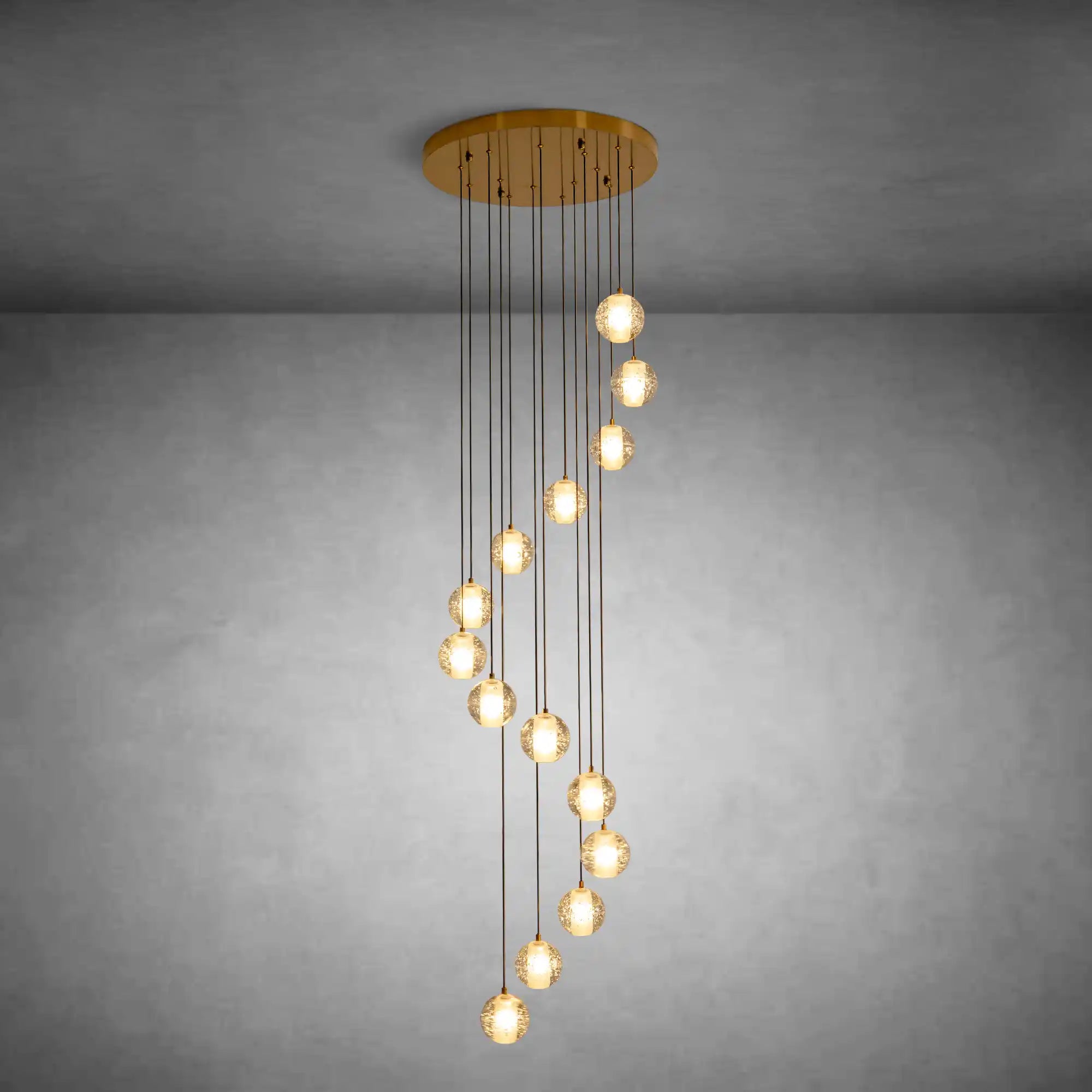 14-Light Crystal Staircase Chandelier