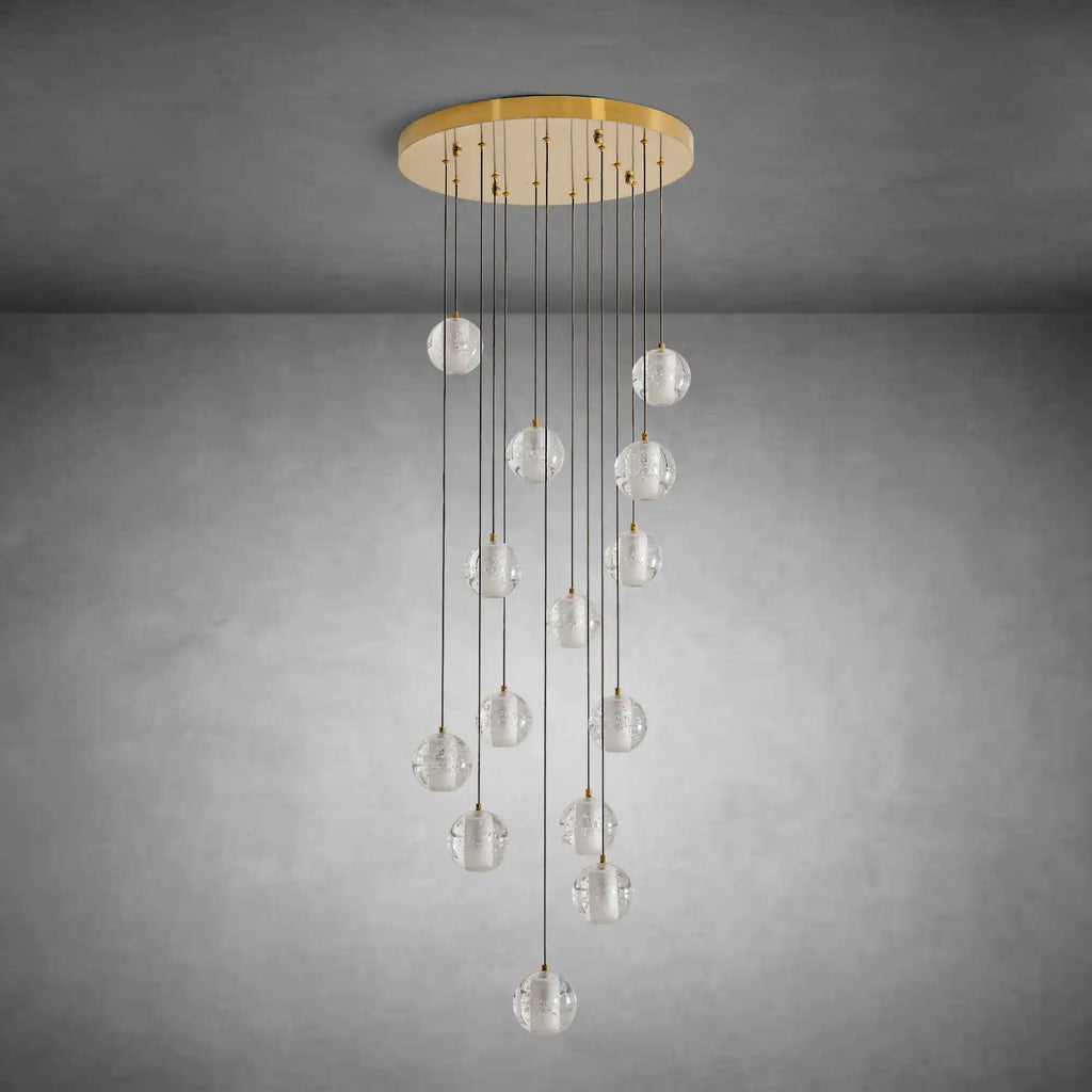 14-Light Crystal Staircase Chandelier