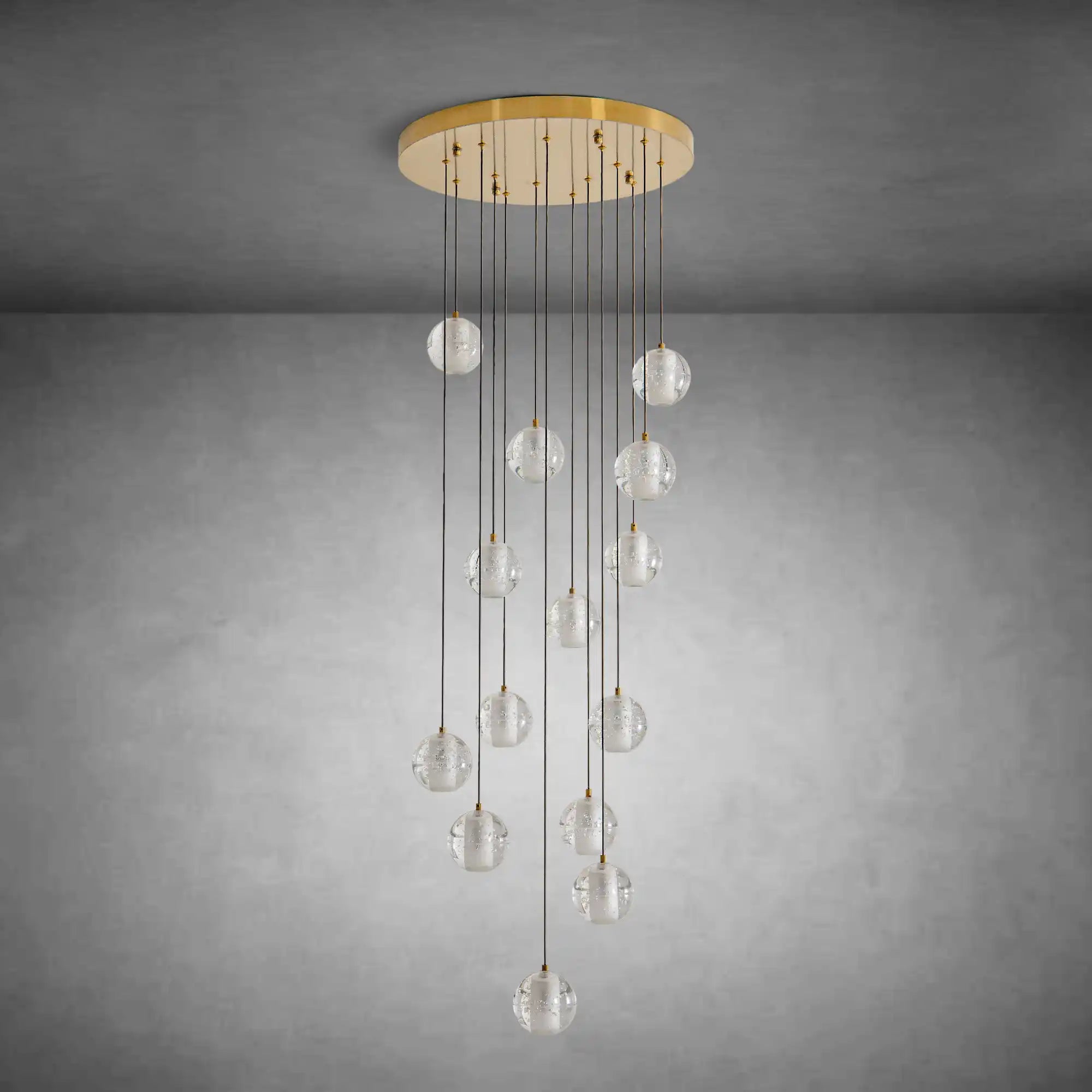 14-Light Crystal Staircase Chandelier