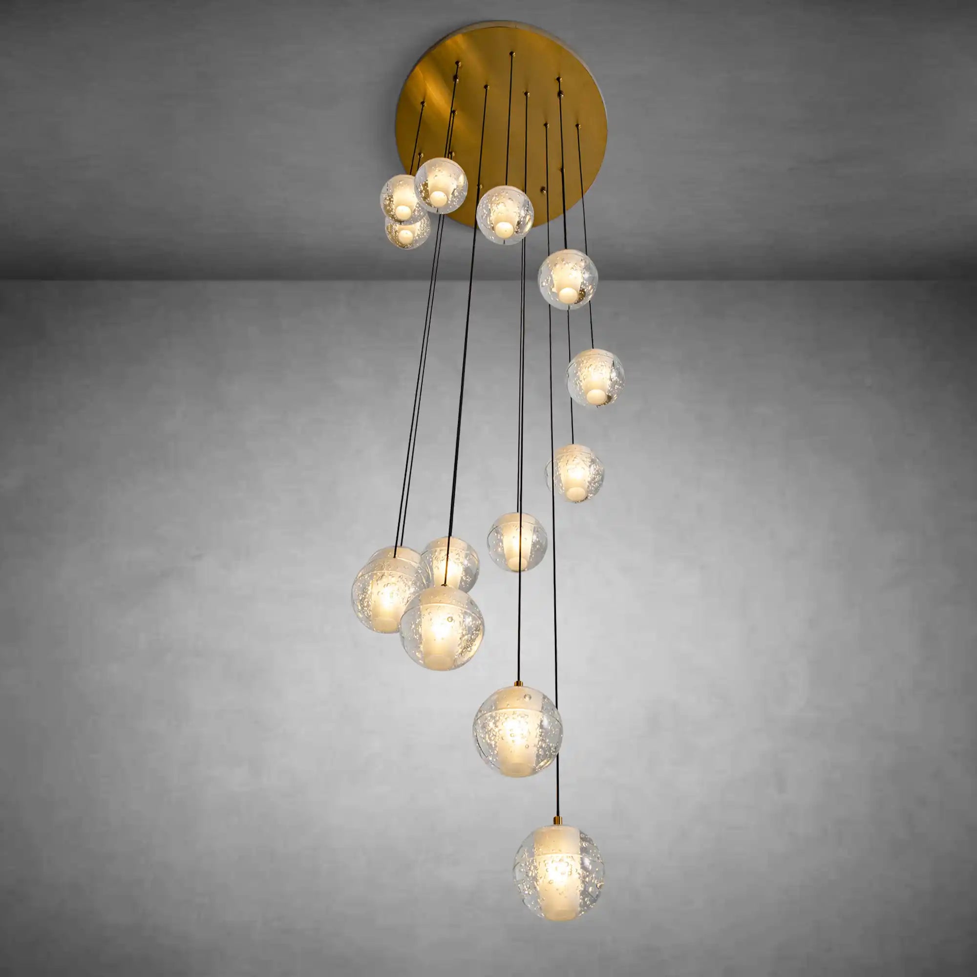 14-Light Crystal Staircase Chandelier