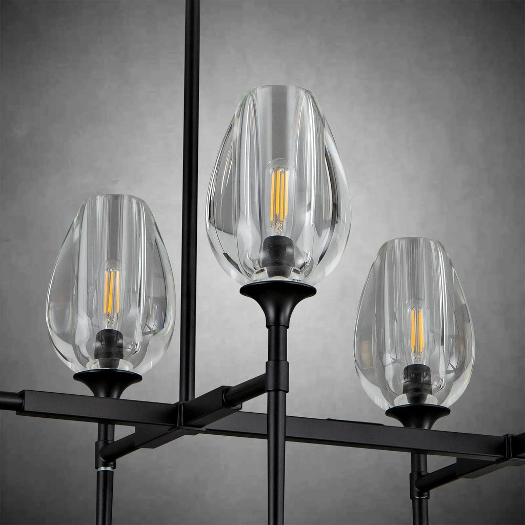Modern Tulip Linear Chandelier for Dining Room and Bedroom