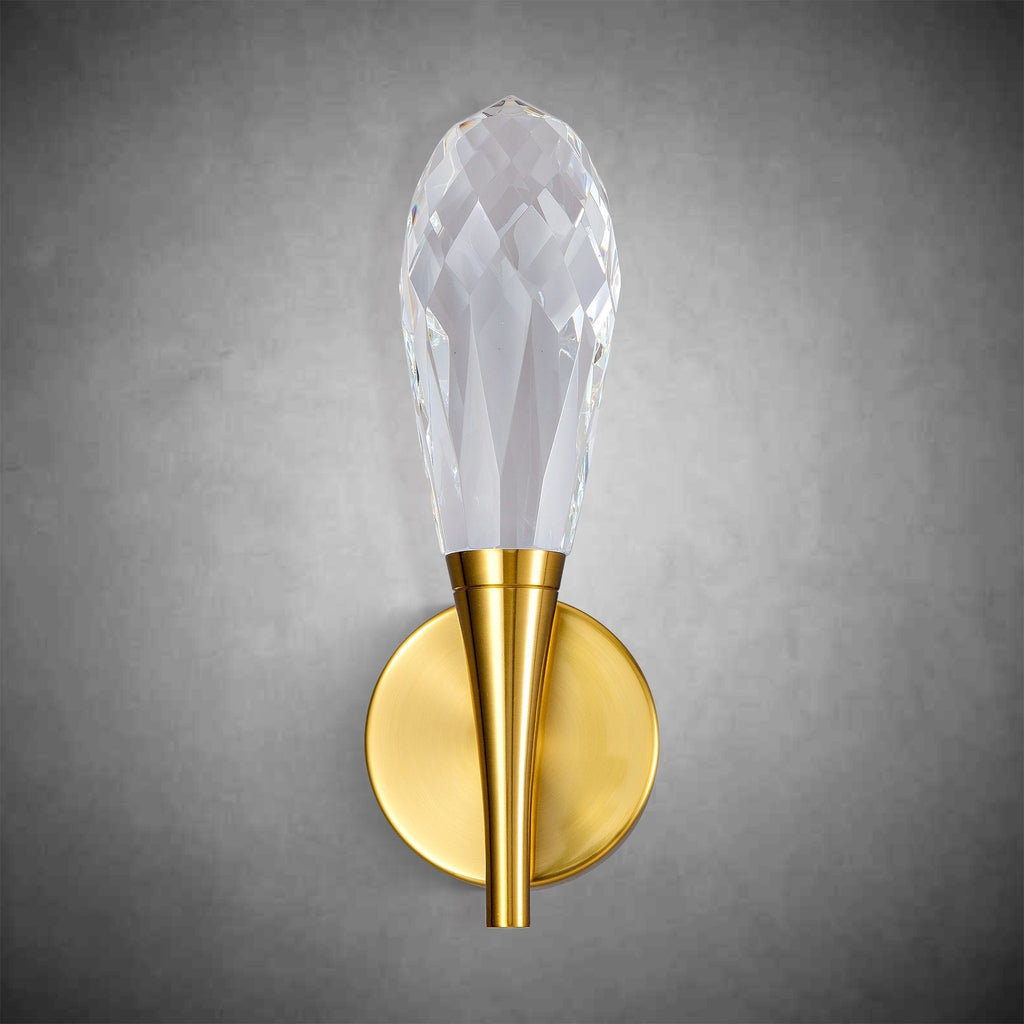 Gold Sconces Wall Lighting - Crystal Wall Sconces, Modern Bathroom Vanity Mirror Light