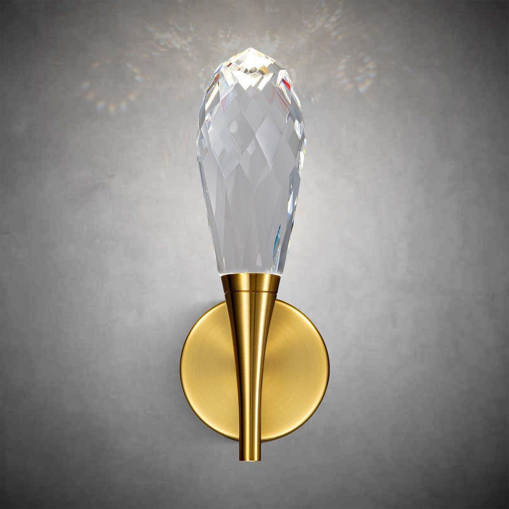 Gold Sconces Wall Lighting - Crystal Wall Sconces, Modern Bathroom Vanity Mirror Light