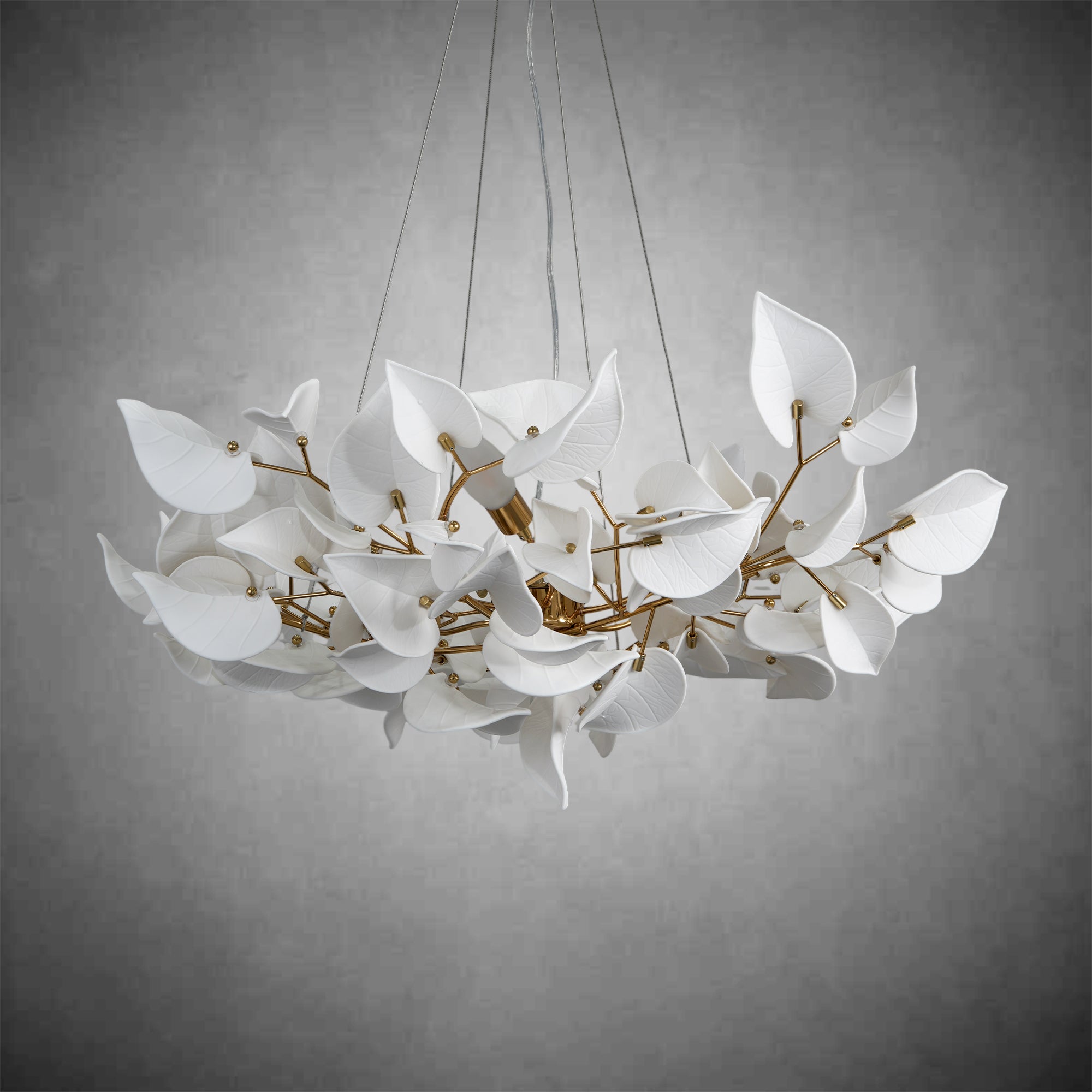 Ceramic Ginkgo Leaf Chandelier