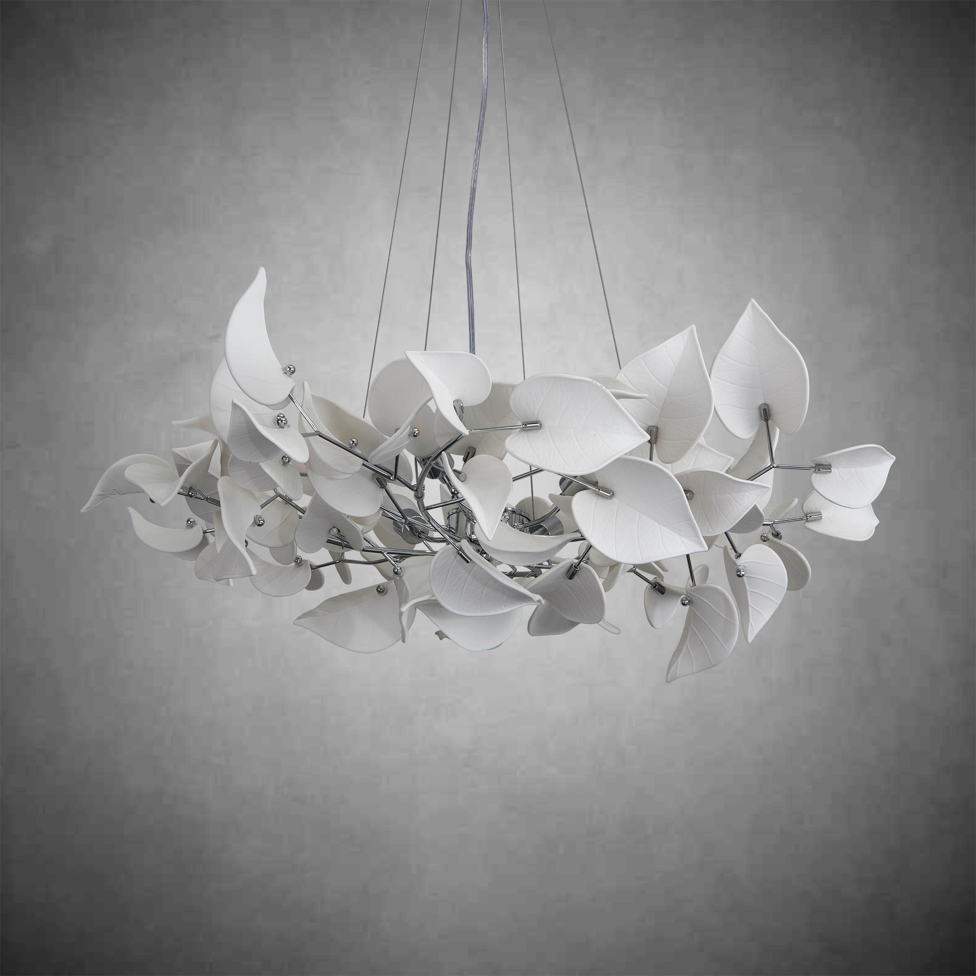 Ceramic Ginkgo Leaf Chandelier