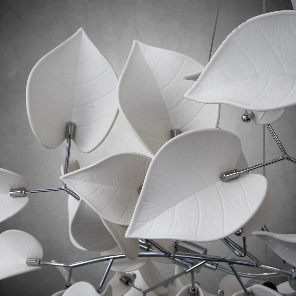 Ceramic Ginkgo Leaf Chandelier