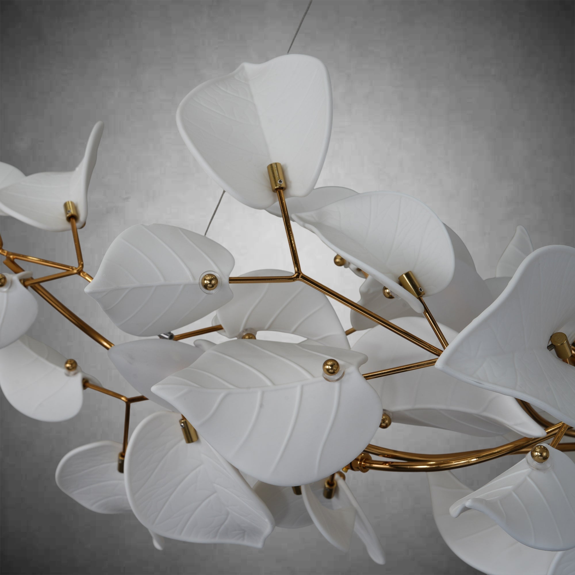 Ceramic Ginkgo Leaf Chandelier
