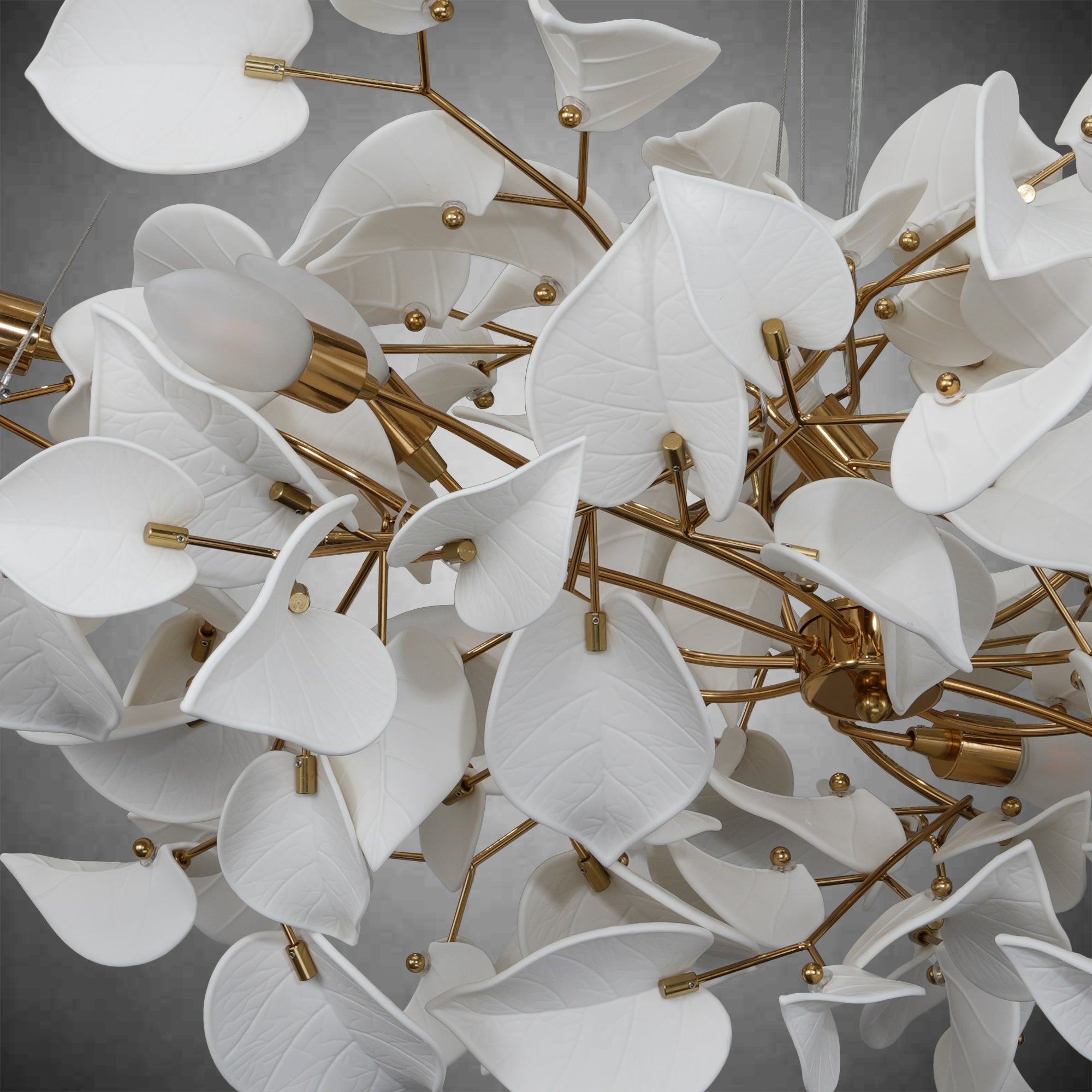 Ceramic Ginkgo Leaf Chandelier