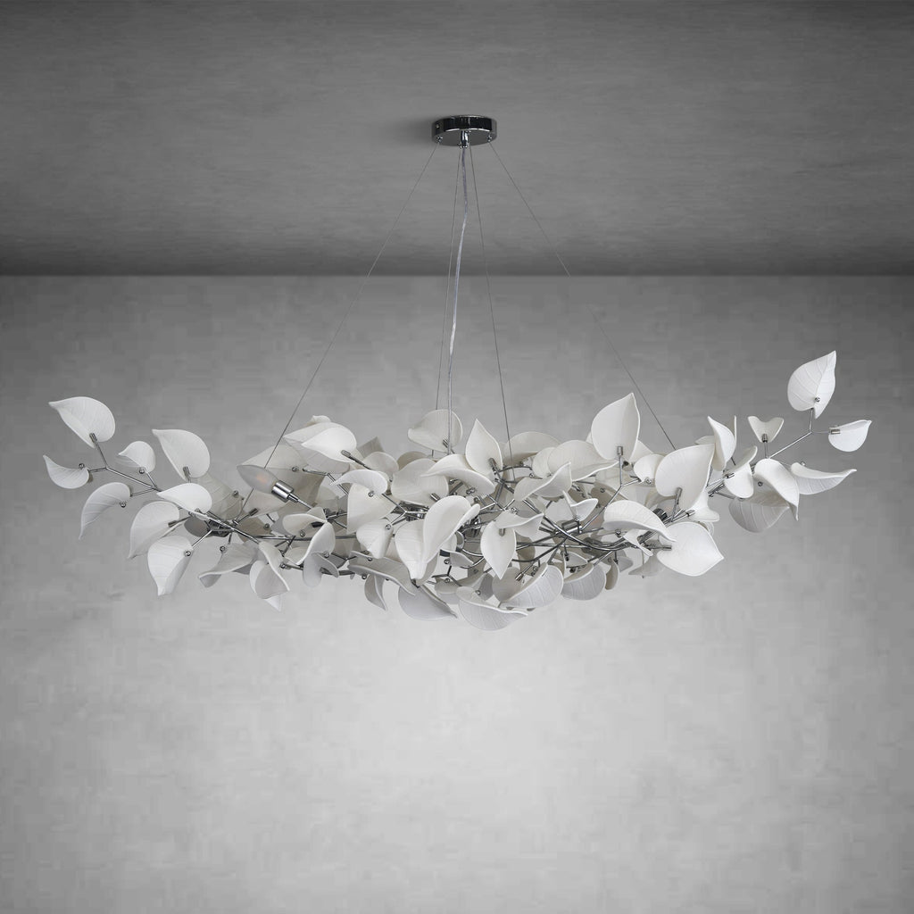 Ceramic Ginkgo Leaf Chandelier
