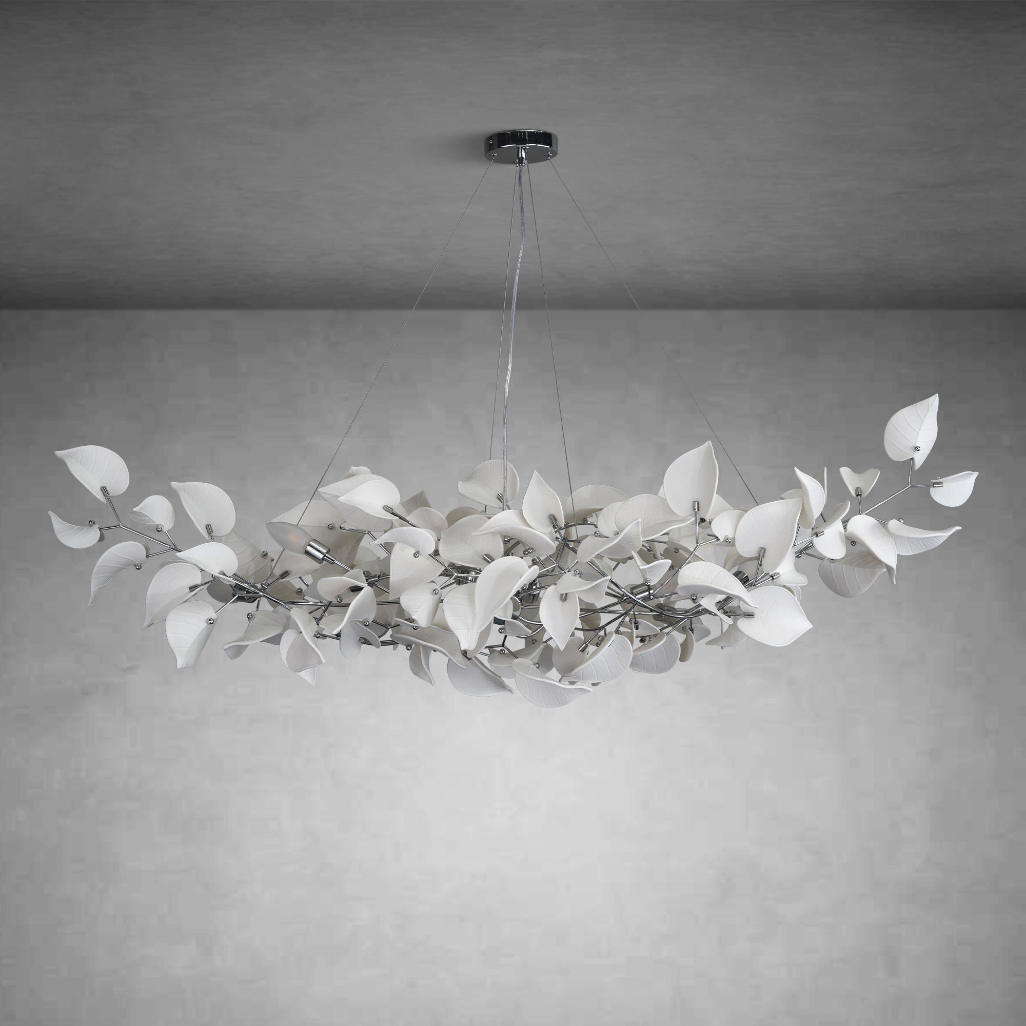 Ceramic Ginkgo Leaf Chandelier