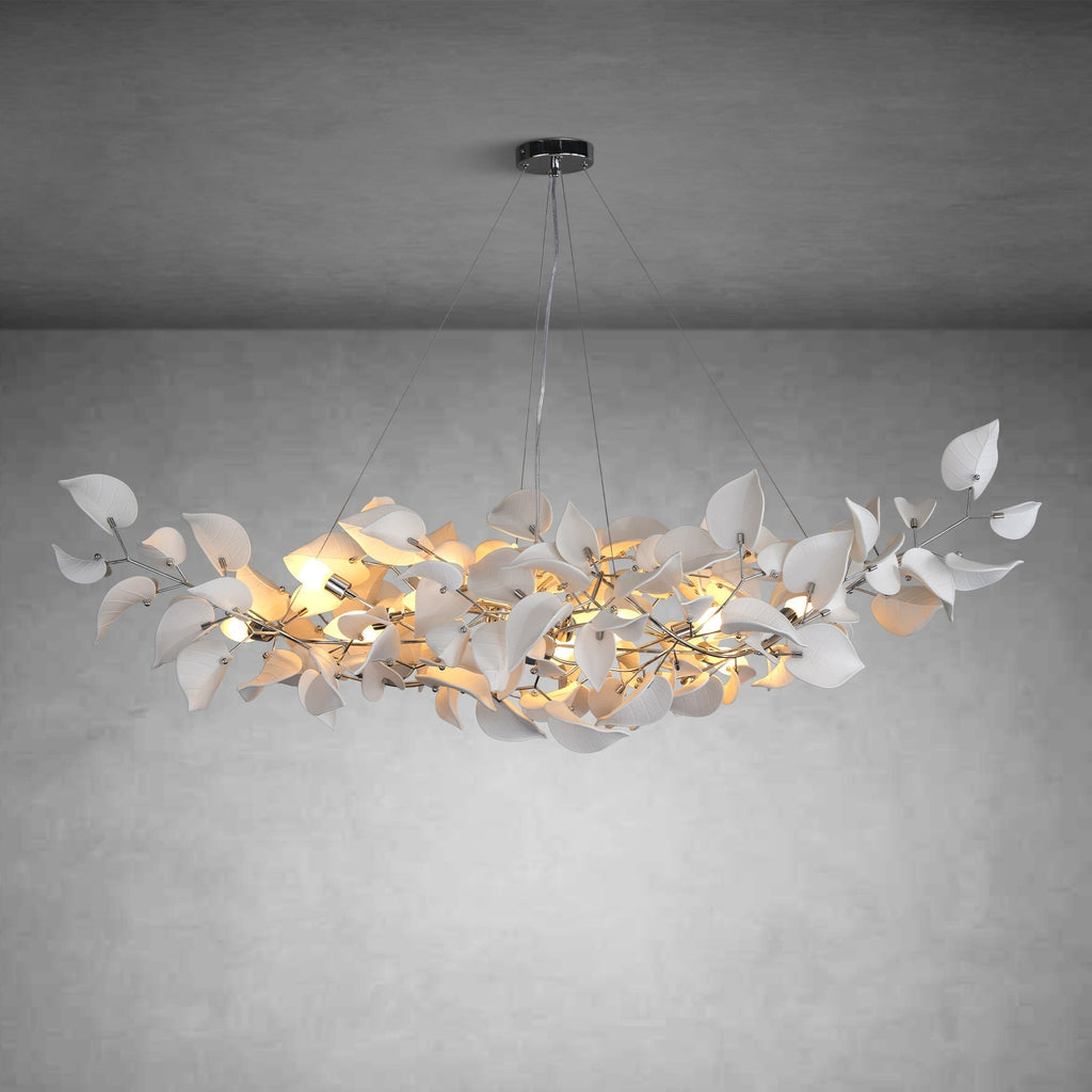 Ceramic Ginkgo Leaf Chandelier