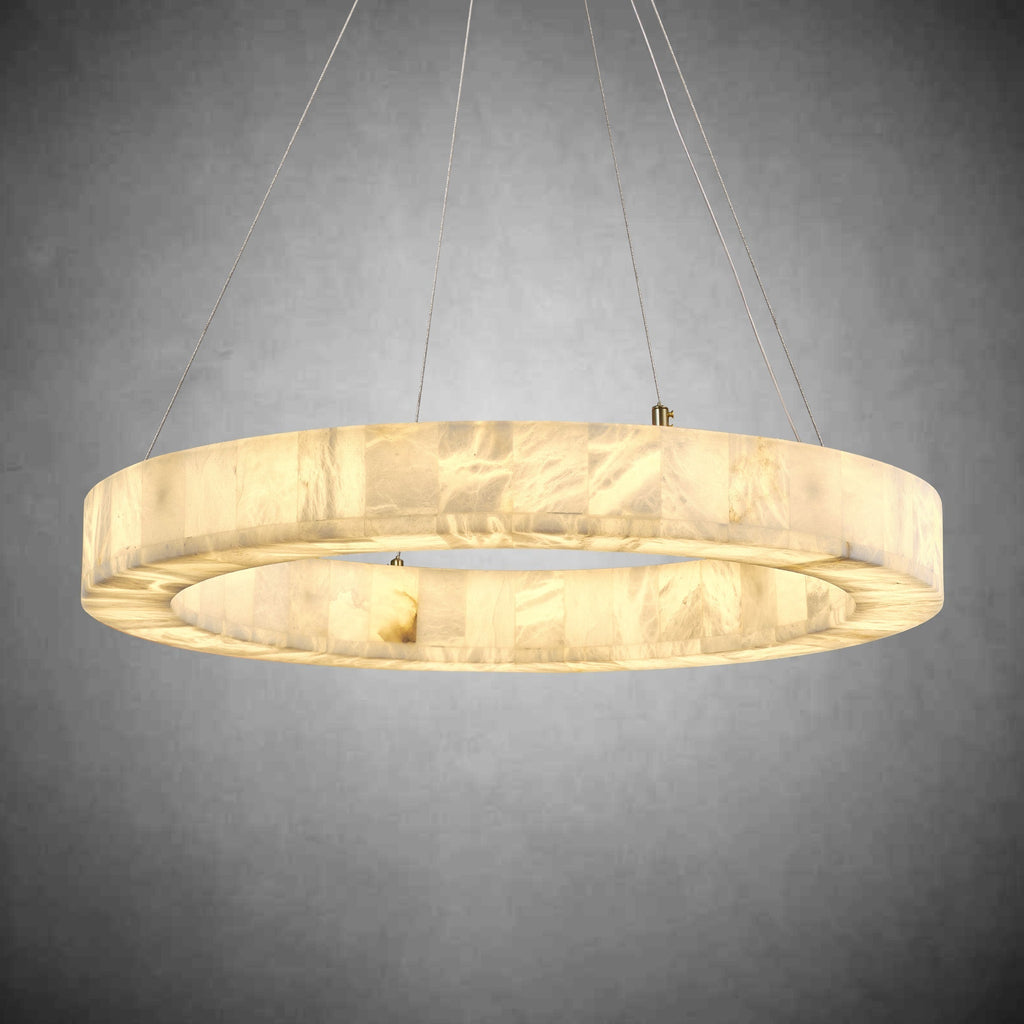 Alabaster Round Chandelier