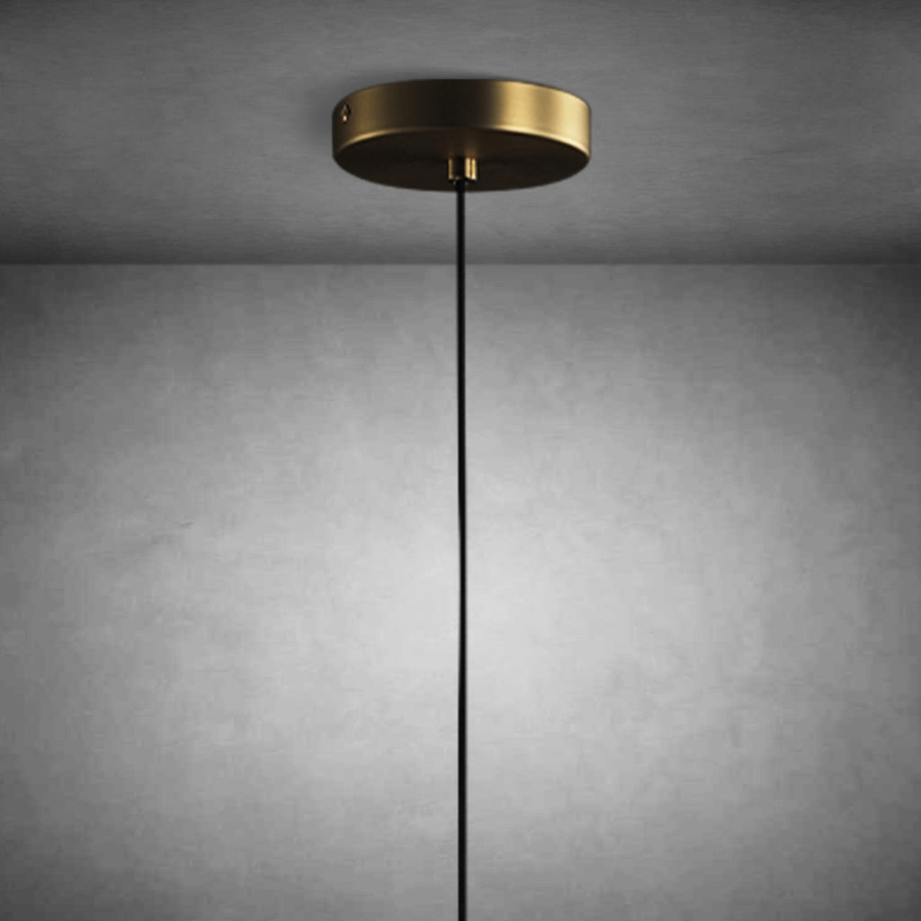Alabaster Cone-Shaped Pendant Lamp