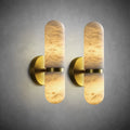 Spanish Alabaster & Brass Luxury Wall Sconce