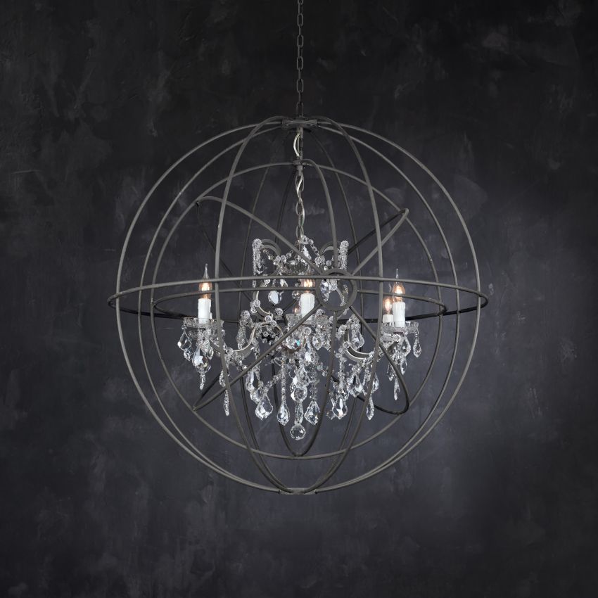 Zoraida Crystal Ball Chandelier-Chandelier-Jecanoli