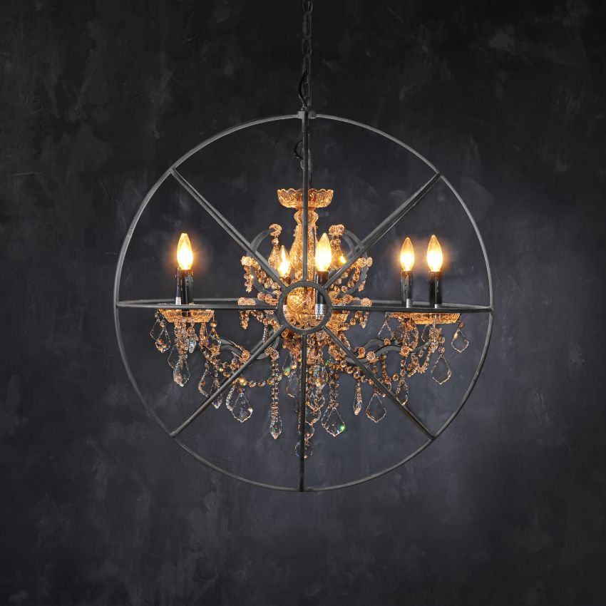 Zoraida Crystal Ball Chandelier-Chandelier-Jecanoli