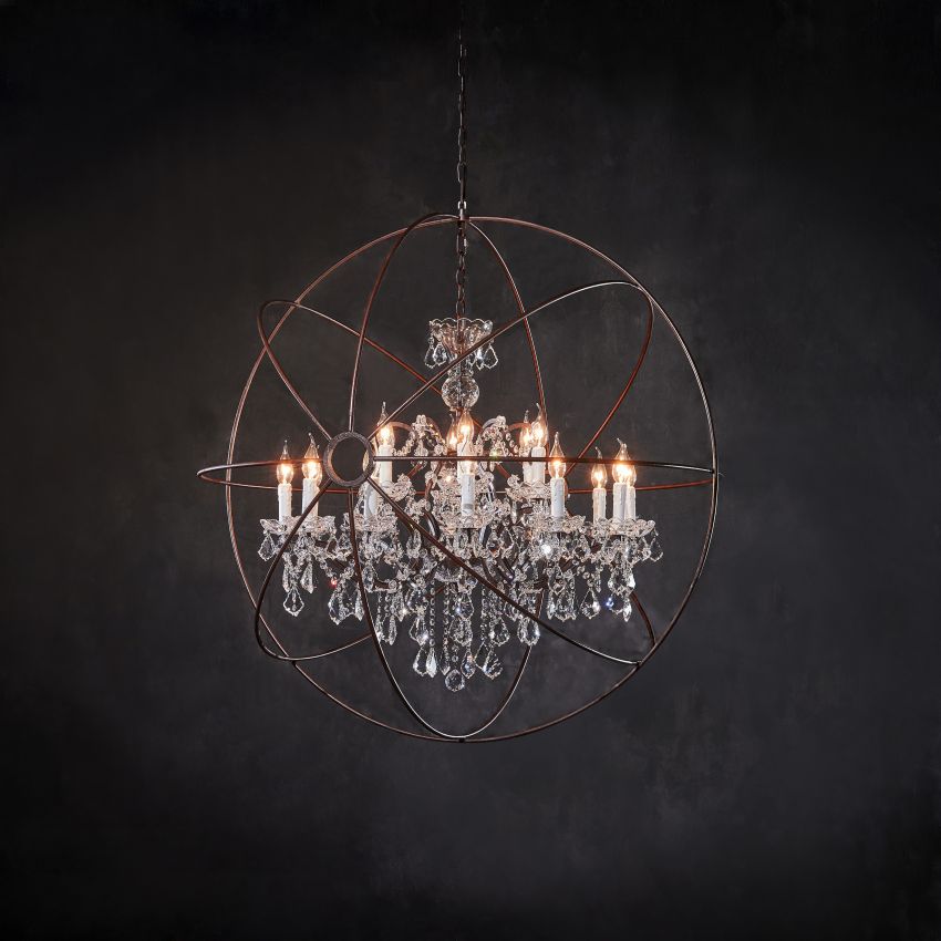 Zoraida Crystal Ball Chandelier-Chandelier-Jecanoli