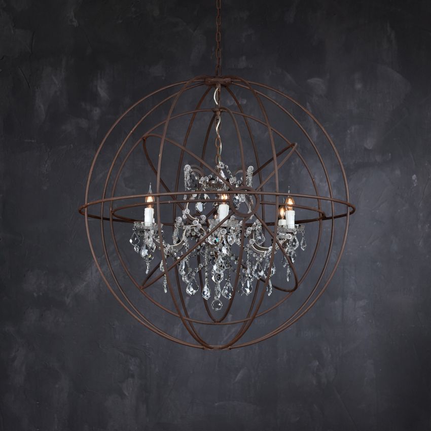 Zoraida Crystal Ball Chandelier-Chandelier-Jecanoli