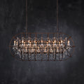 Zoraida Crystal Rectangular Chandelier-Chandelier-Jecanoli