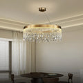 Zara Gold Crystal Chandelier for Living Room & Dining Room-Crystal Chandelier-Jecanoli