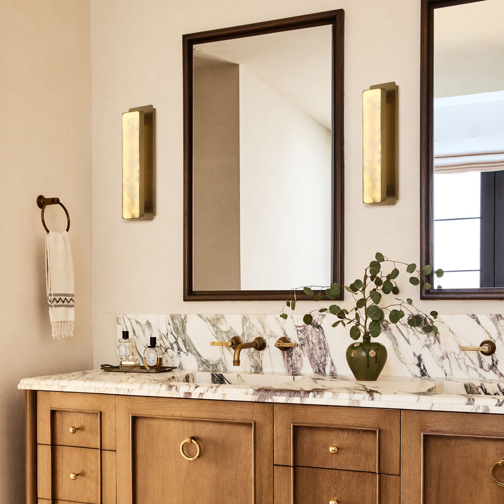 Alabaster Rectangle Wall Sconces 20"