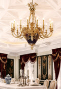 40X51 Inch 15 Lights Baroque Style Cast Copper Angles Antique French Empire Brass Chandelier-铜灯-Jecanoli
