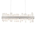 Acropolis 46in LED Linear Alabaster Chandelier - Brushed Nickel-Jecanoli