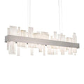 Acropolis 46in LED Linear Alabaster Chandelier - Brushed Nickel-Jecanoli