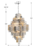 Addas Diamond Chandelier 49''H-Jecanoli